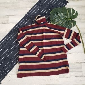 J.Crew 365 Merino Wool Striped Turtleneck Sweater Size Extra Small